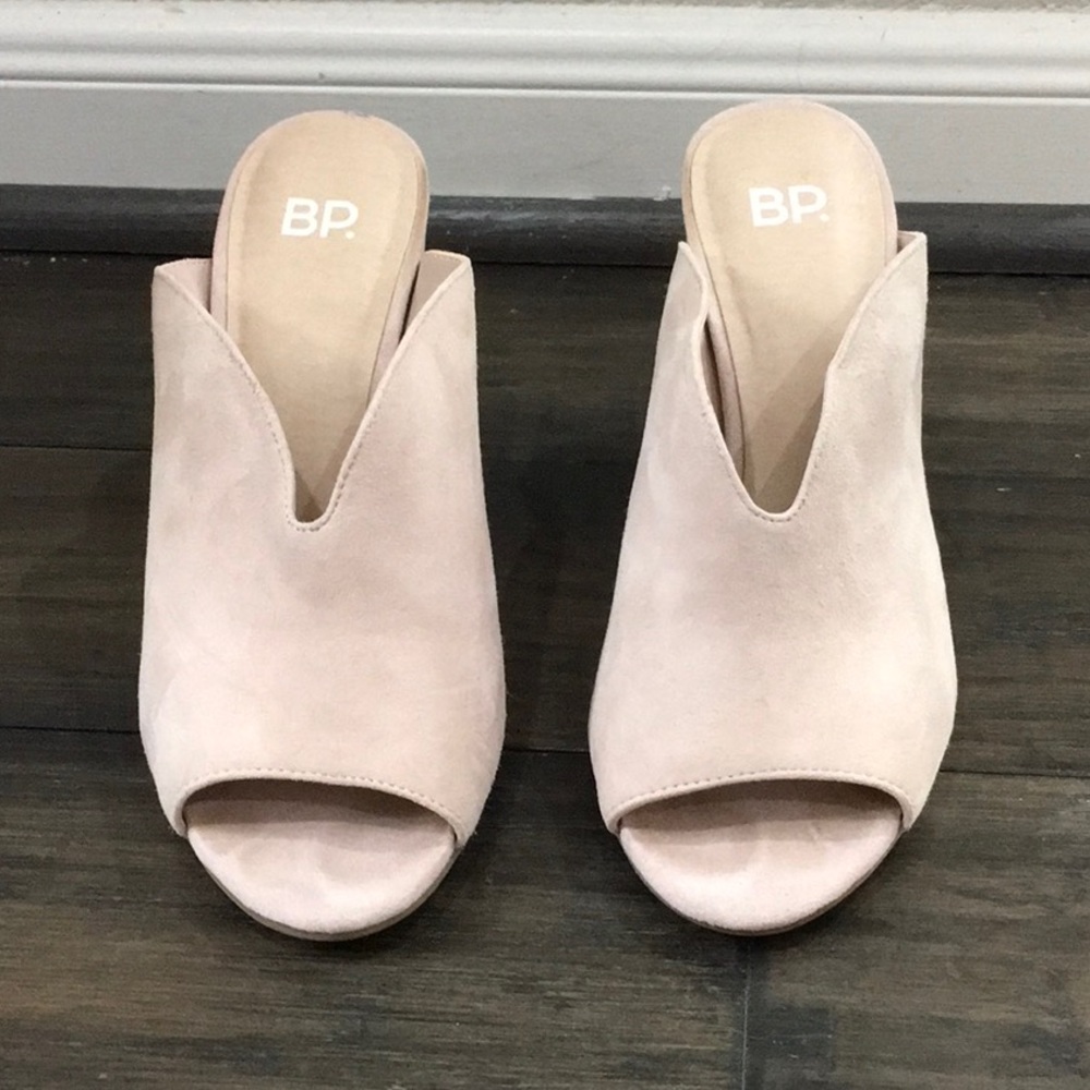 BP Open Toe Mules, size 7.5